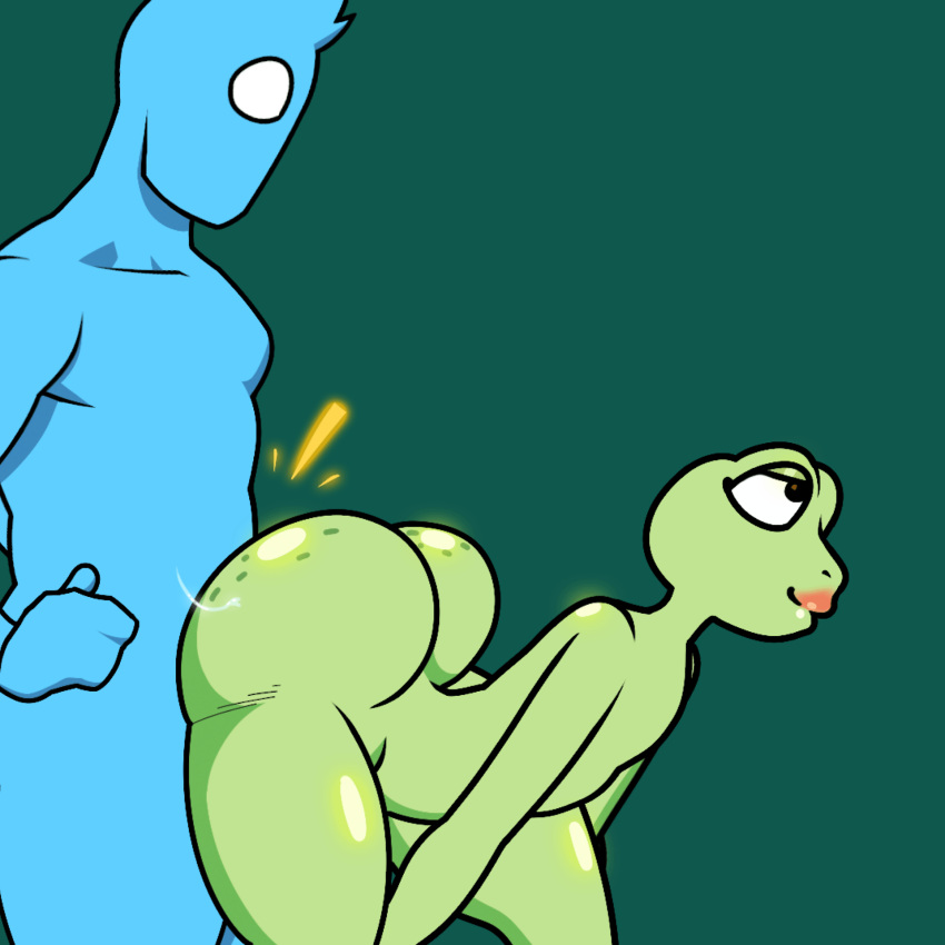 1:1 amphibian amphibian_humanoid anal anal_orgasm anal_penetration animal_humanoid animated anthro balls big_balls big_butt big_muscles big_penis blue_body blue_hair blue_skin bodily_fluids butt cum cum_in_ass cum_inside deep_penetration duo flirting freckles freckles_on_butt freckles_on_thighs frog frog_humanoid genital_fluids genitals girly green_body green_skin hair hi_res hidrobandis huge_balls huge_butt huge_eyes huge_penis human humanoid hybrid lips lipstick looking_at_another looking_at_partner looking_back looking_confused looking_pleasured looking_up makeup male male/male mammal mouthless muscular no_pupils noseless nude papriko paps_(papriko) penetration penis sex short_playtime slime teasing text thick_lips thick_thighs white_eyes wide_hips