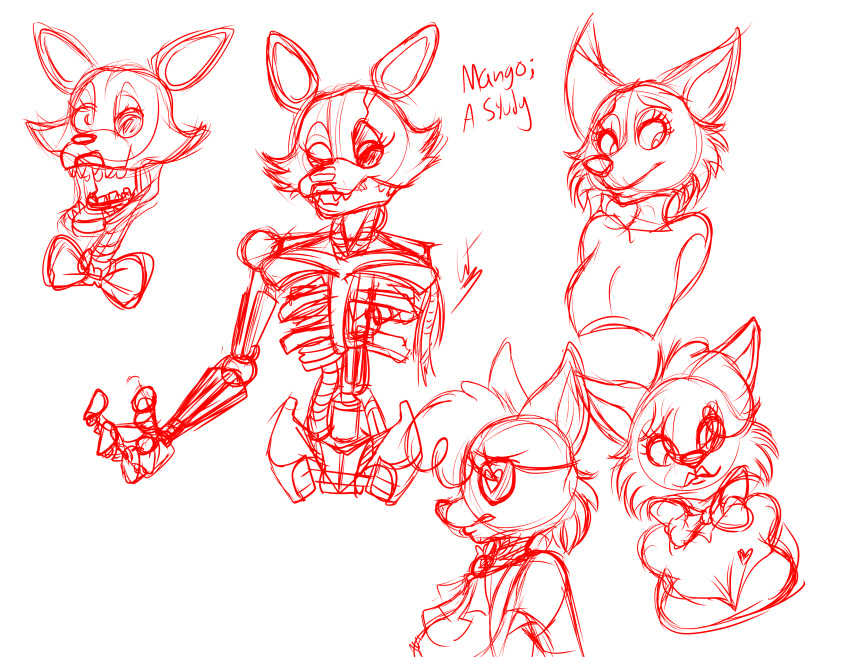 absurd_res animatronic anthro canid canine five_nights_at_freddy's fox hi_res machine mammal mangle robot robotic scottgames sketch the_mangle video_games wastedtimeee