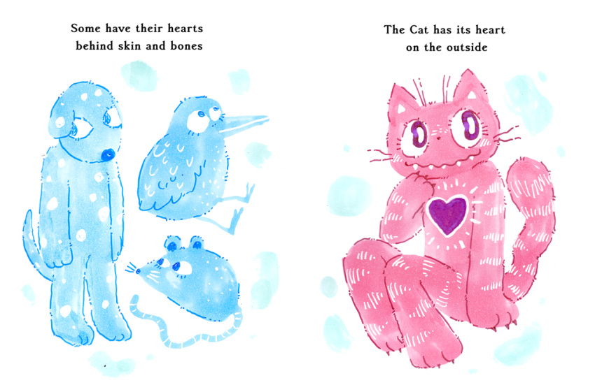 &lt;3 ambiguous_gender anthro avian avian_feet beak bird blue_body blue_fur canid canine canis clawed_fingers claws domestic_cat domestic_dog eliasericson feathered_wings feathers felid feline felis feral floppy_ears fur group handpaw hindpaw mammal markings mouse murid murine paws pink_body pink_fur rodent smile spots spotted_body spotted_fur striped_body striped_fur striped_markings striped_tail stripes tail tail_markings toe_claws toony whiskers wings