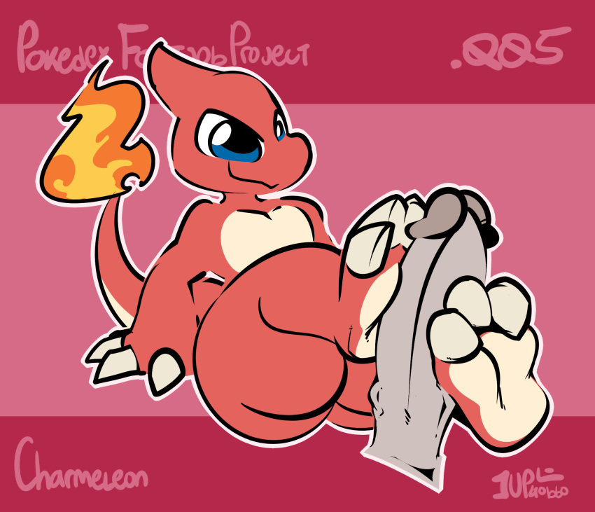 1-upclock ambiguous_gender anthro charmeleon disembodied_penis feet foot_fetish foot_play footjob generation_1_pokemon genitals hi_res male male/ambiguous nintendo penis pokemon pokemon_(species) sex