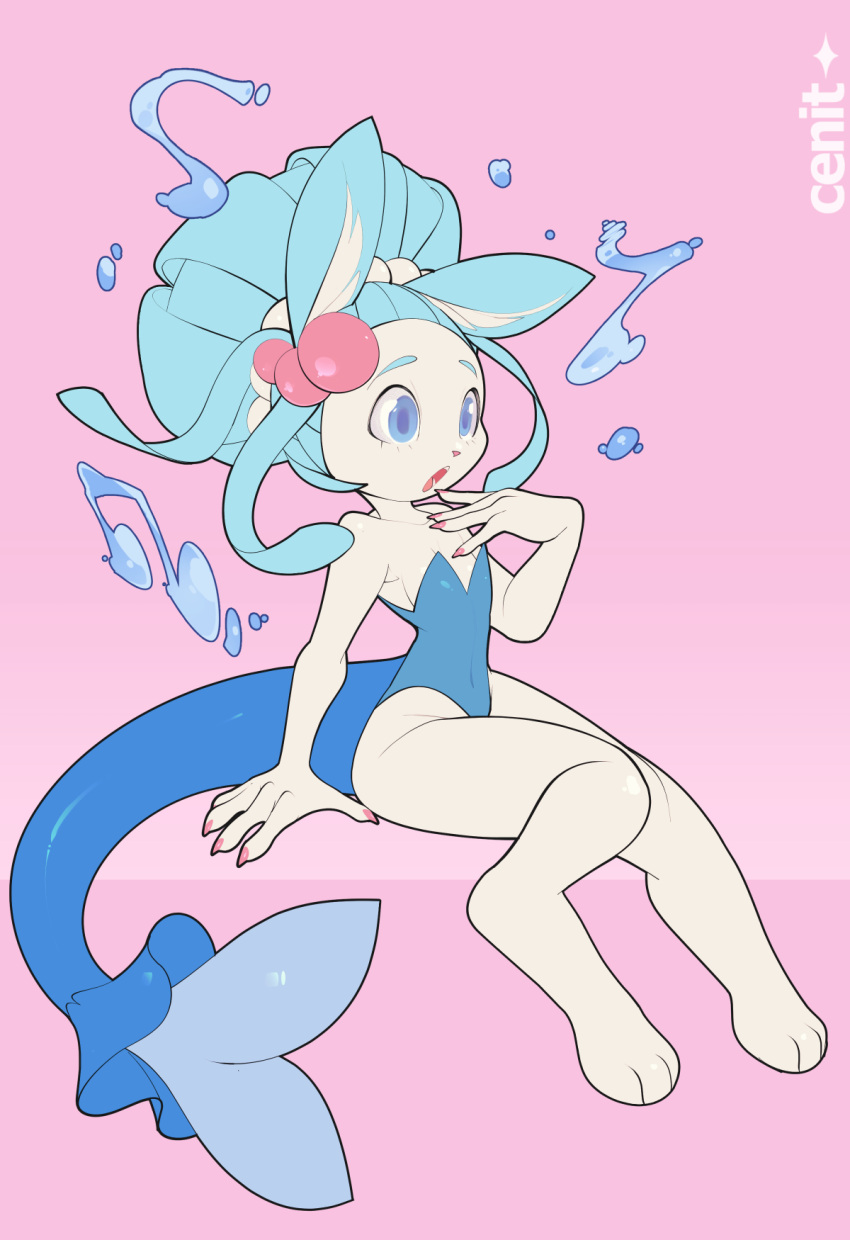 anthro female generation_7_pokemon hi_res kemono nintendo pokemon pokemon_(species) primarina quinto sing_(disambiguation) water