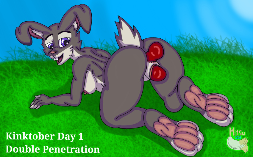 absurd_res anal anthro disney double_penetration genitals hi_res invalid_tag judy_hopps kink kinktober kinktober_2023 mitsuthesune multi_genitalia multi_penis nsfw outdoors_sex penetration penis sex vaginal zootopia