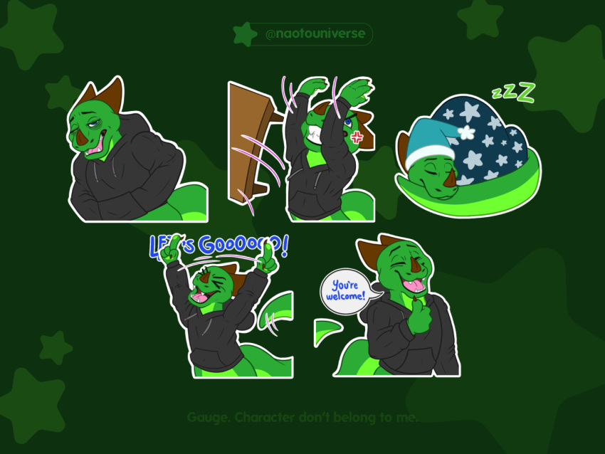 &lt;3 animal_humanoid anthro ceratosaurid ceratosaurus clothing comforting dinosaur dinosaur_humanoid embrace greeting hoodie hug humanoid love male naoto reptile reptile_humanoid scalie scalie_humanoid shy solo telegram telegram_sticker theropod topwear