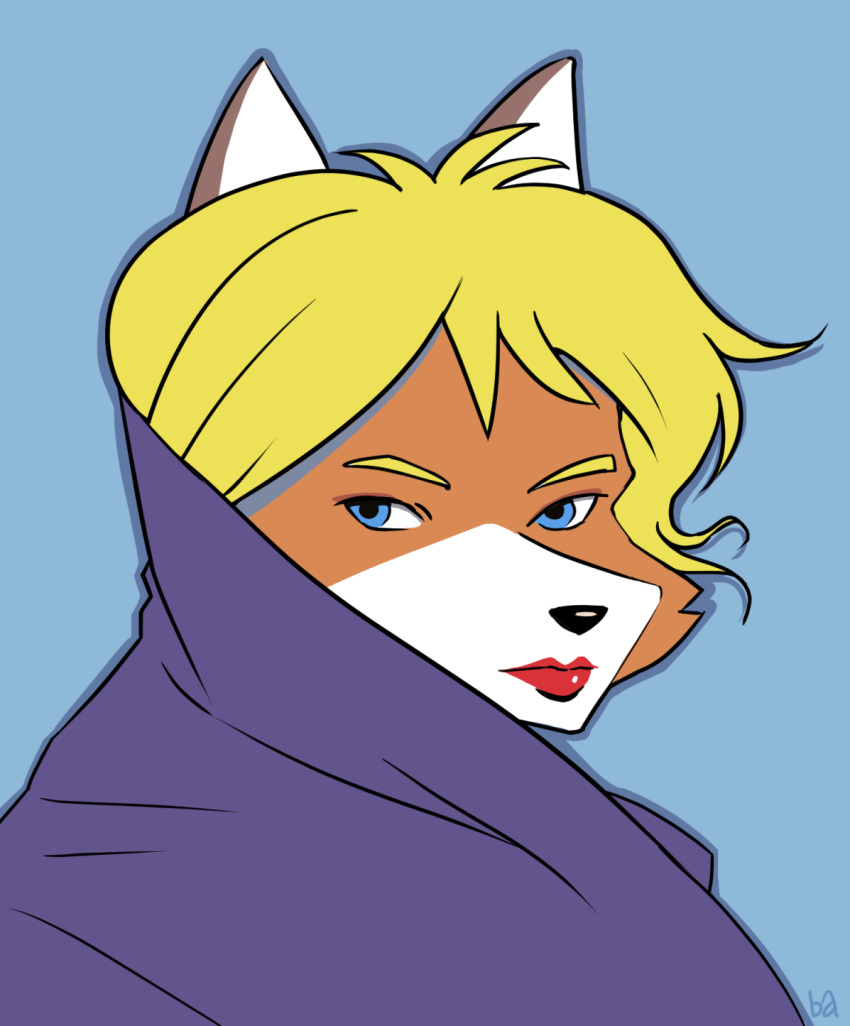 80's_theme battle_angel canid canine female fox hi_res lips mammal patrick_nagel