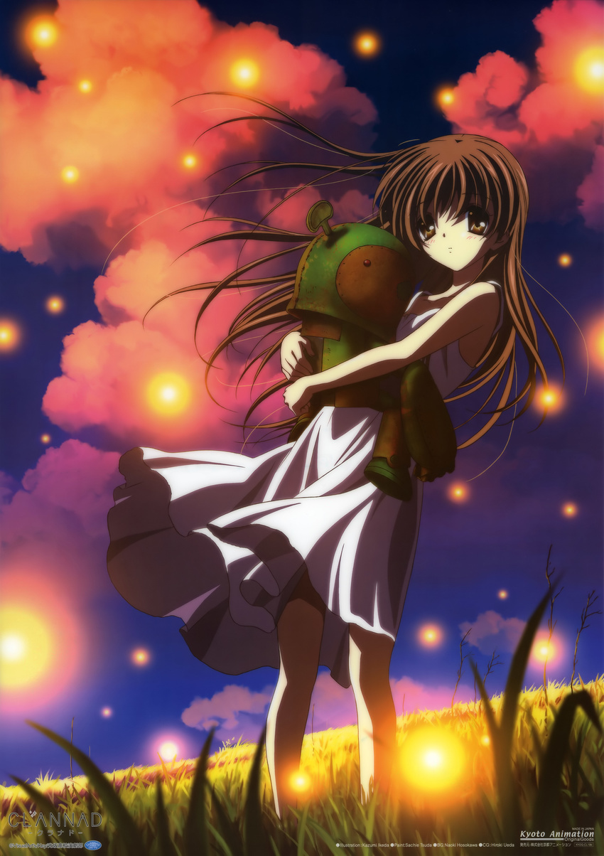 absurdres brown_eyes brown_hair clannad doll dress garbage_doll girl_from_the_illusionary_world highres ikeda_kazumi junk long_hair non-web_source