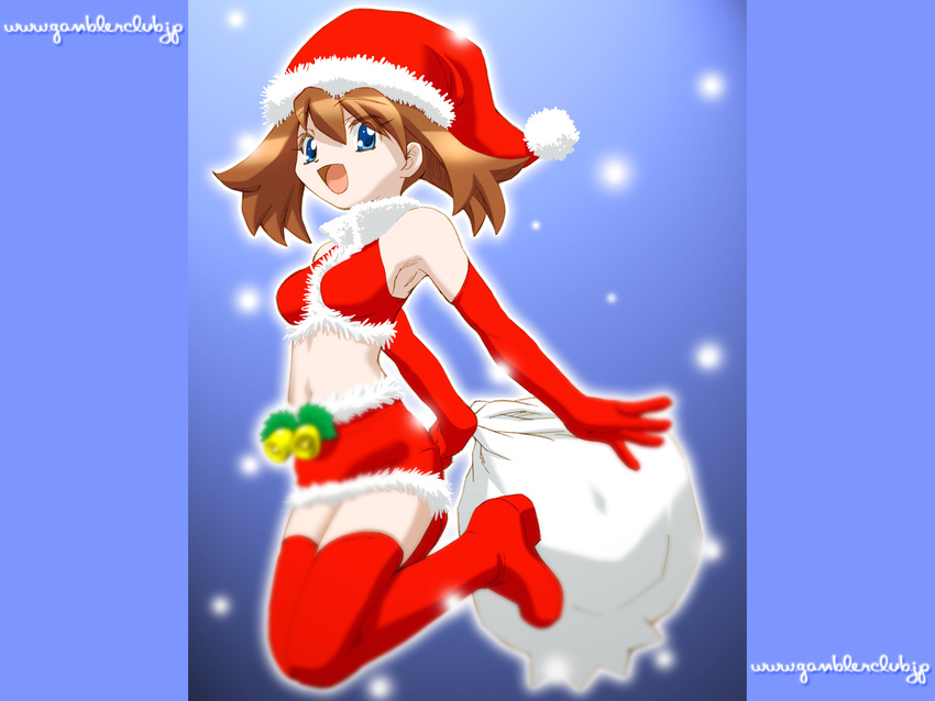 1600x1200 christmas gambler_club haruka_(pokemon) highres pokemon