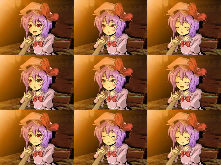 bad_id bad_pixiv_id face hat neichiru remilia_scarlet ribbon short_hair touhou