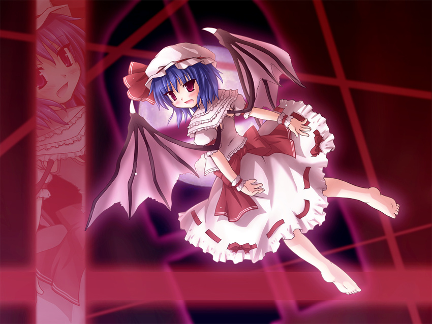 barefoot bat_wings etogami_kazuya feet remilia_scarlet solo touhou wings