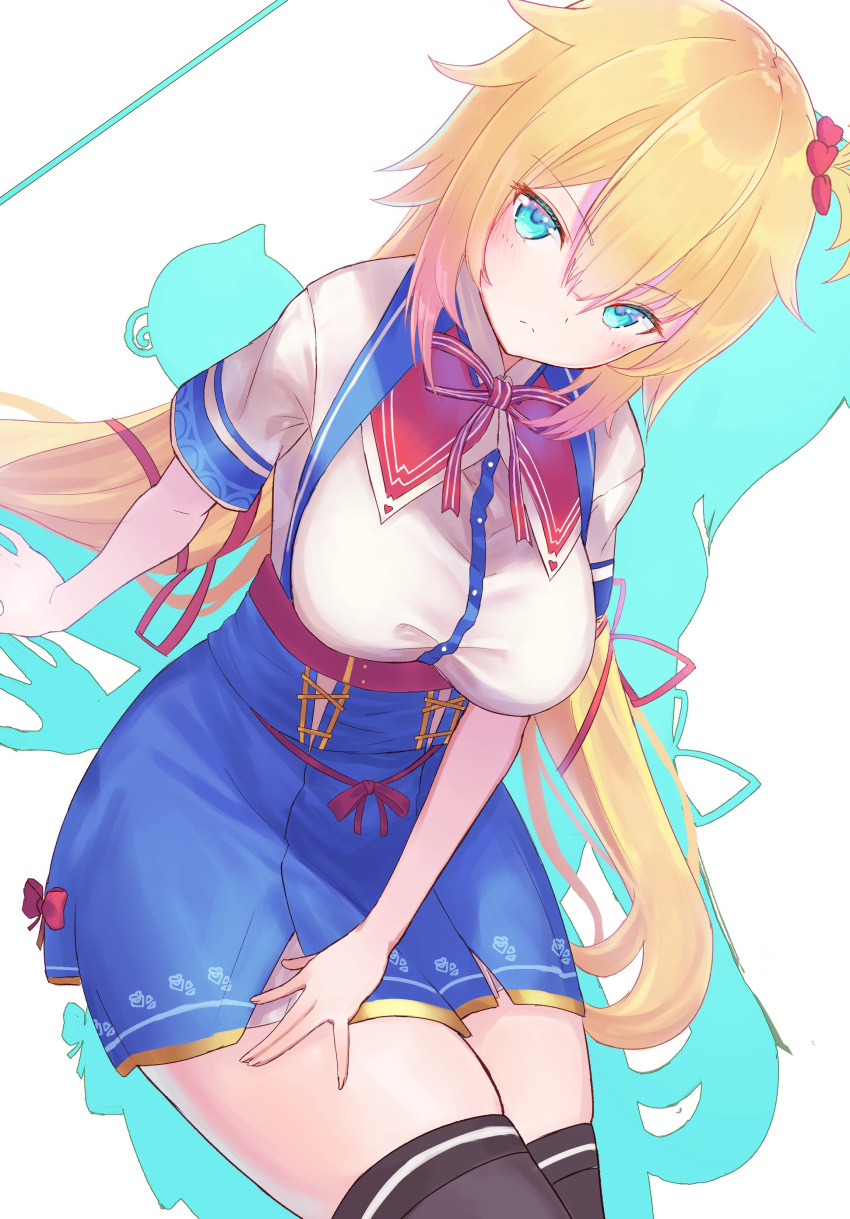 1girl absurdres akai_haato female hayataku1234 highres hololive solo thighhighs