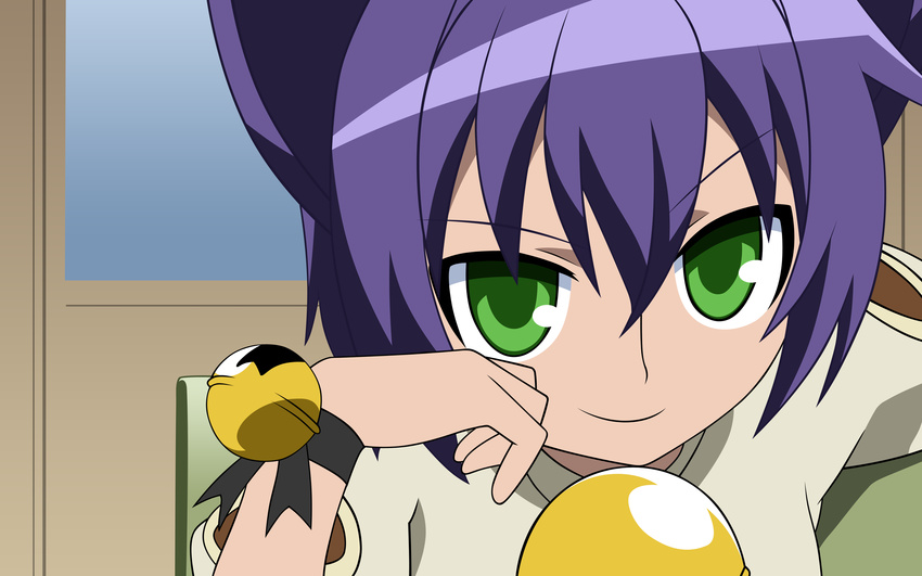 absurdres animal_ears bell cat_ears green_eyes highres kyouran_kazoku_nikki midarezaki_kyouka screencap