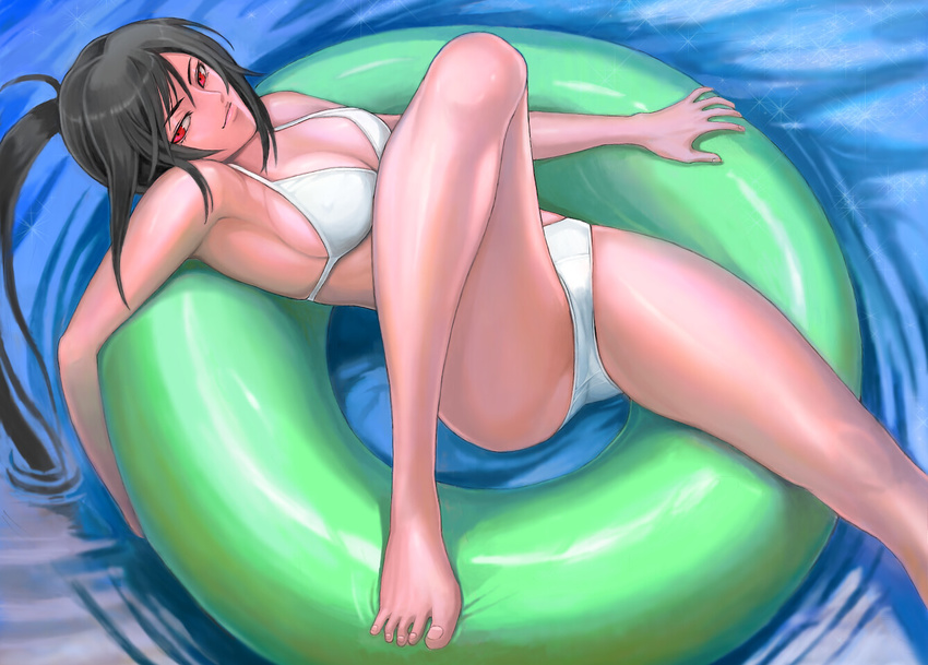 artist_request beatmania beatmania_iidx bikini dj_sakura innertube long_hair red_eyes solo swimsuit water