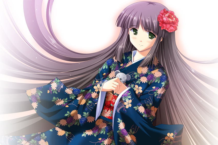 bangs copyright_request highres japanese_clothes kimono long_hair ryoumoto_ken solo