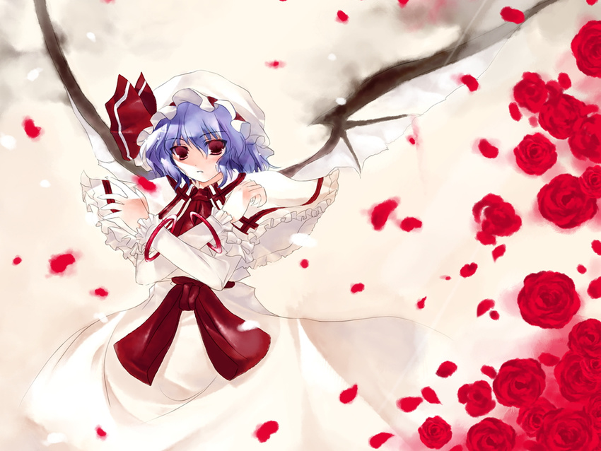 artist_request bat_wings red_eyes remilia_scarlet solo touhou wings