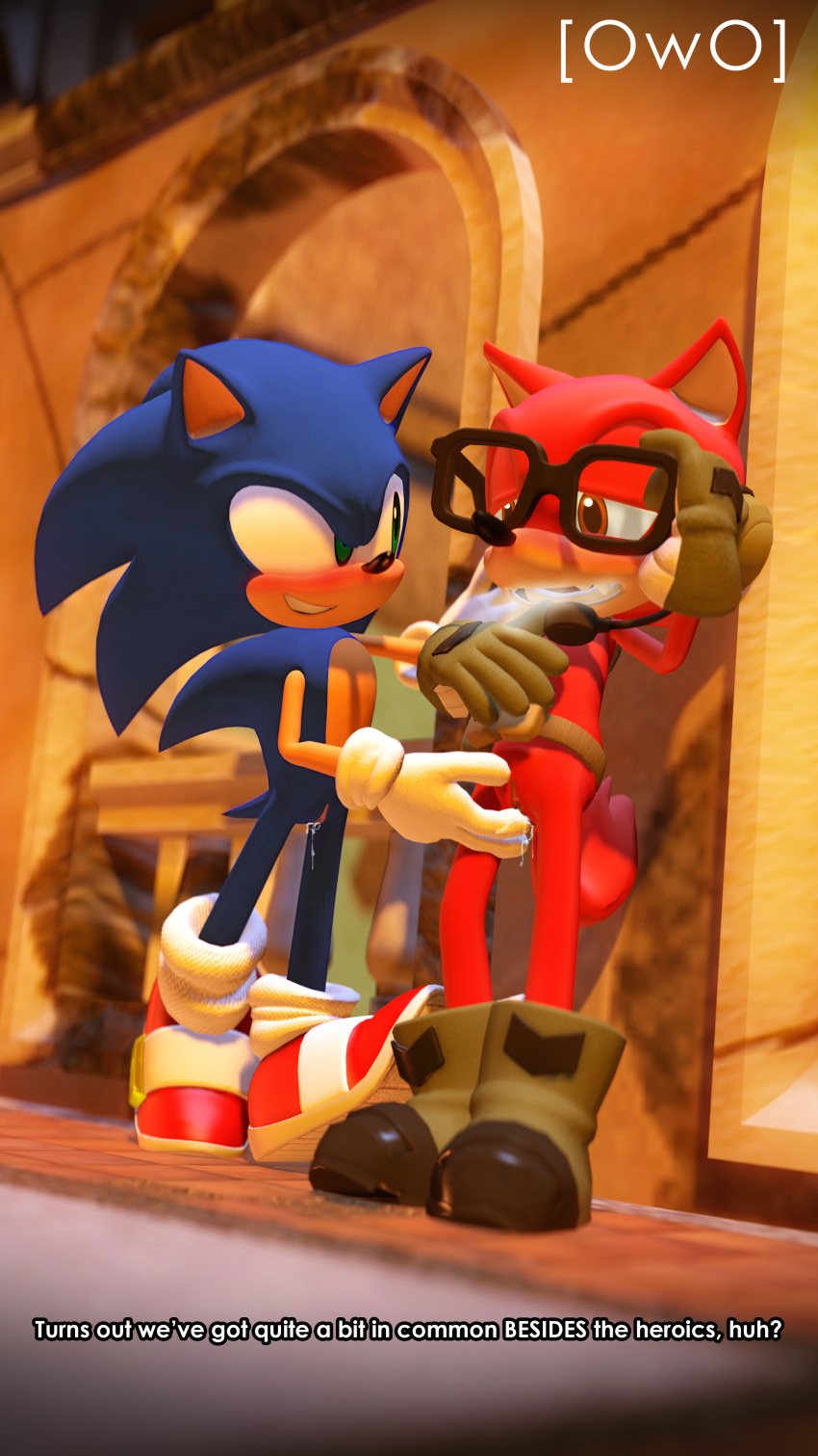 3d_(artwork) 4k 9:16 absurd_res andromorph animal_humanoid anthro bodily_fluids breath canid canid_humanoid canine canine_humanoid canis clothing custom_character_(sonic_forces) dialogue digital_media_(artwork) duo english_text eulipotyphlan eulipotyphlan_humanoid fingering footwear genital_fluids genitals hedgehog_humanoid hi_res humanoid intersex male male/male mammal mammal_humanoid outside owo_sfm sega sonic_forces sonic_the_hedgehog sonic_the_hedgehog_(series) source_filmmaker text vaginal vaginal_fingering vaginal_fluids wolf wolf_humanoid