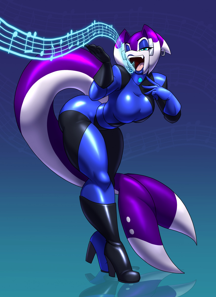 2024 alternate_costume anthro bent_over big_breasts black_boots black_clothing black_footwear black_gloves black_handwear black_latex blue_boots blue_clothing blue_eyes blue_eyeshadow blue_footwear blue_gloves blue_handwear blue_lipstick bodysuit boots breasts calypso_(cobrakommando) cetacean clothing cosplay disney dolphin eyeshadow female fin fin_piercing footwear furgonomics furry-specific_piercing gloves handwear head_fin hi_res high_heeled_boots high_heels kim_possible latex latex_bodysuit latex_boots latex_clothing latex_footwear latex_skinsuit lipstick long_tail looking_at_viewer makeup mammal marine multicolored_body multicolored_bodysuit multicolored_clothing multicolored_skin multicolored_skinsuit musical_note oceanic_dolphin open_mouth orca piercing purple_body purple_skin shego singing skinsuit solo tail tail_fin thick_thighs tight_clothing toothed_whale toughset two_tone_body two_tone_bodysuit two_tone_clothing two_tone_skin two_tone_skinsuit white_body white_skin