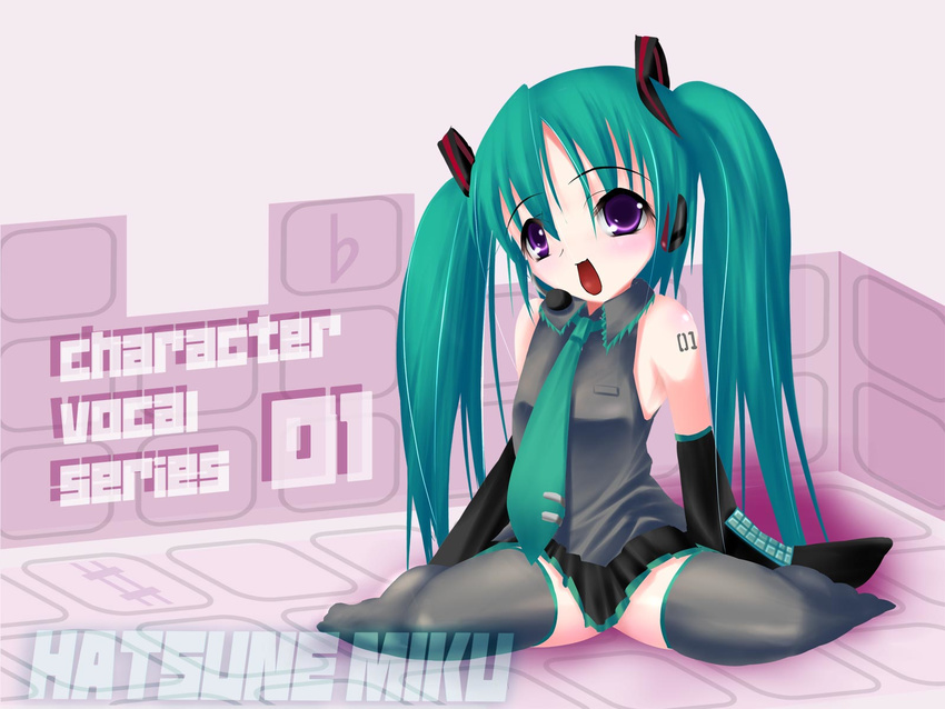 hatsune_miku highres thighhighs vocaloid vocaloid_2 wallpaper