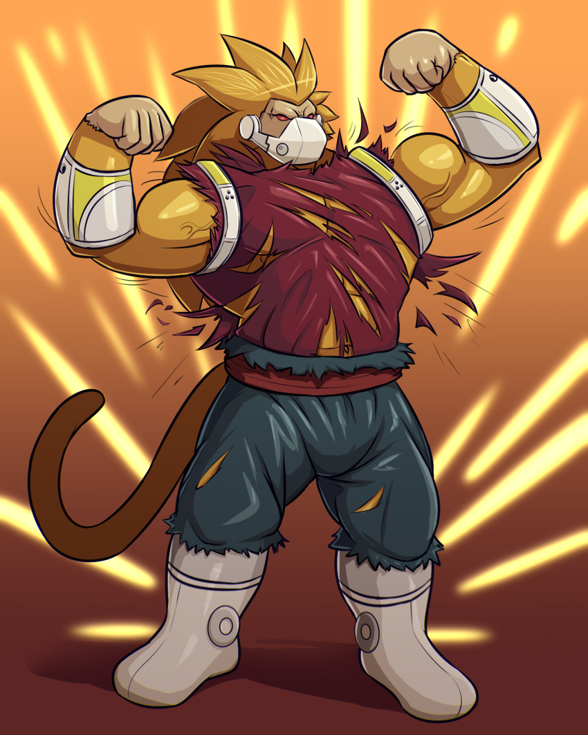 anthro clothing dragon_ball dragon_ball_z male mammal oozaru primate primodrago red_eyes