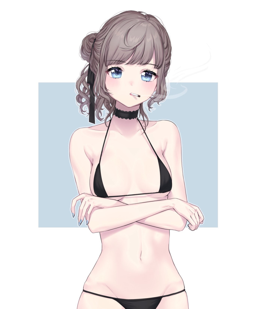 bikini breast_hold cleavage swimsuits tagme umeno_(shio1205)