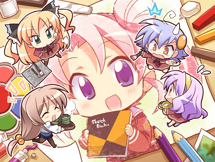 akebi_yusa asato_rina canvas_3 chibi chigusa_nanami komowata_haruka nagahashi_ryou yamabuki_renge_(canvas)