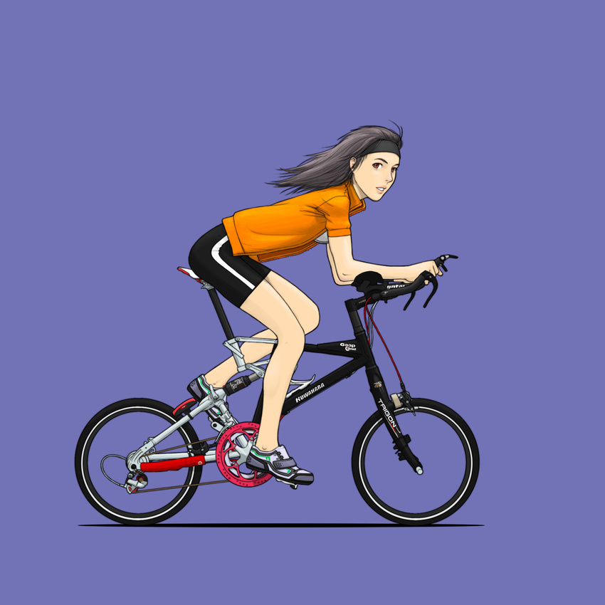 bicycle bike_shorts eswat ground_vehicle headband highres original solo