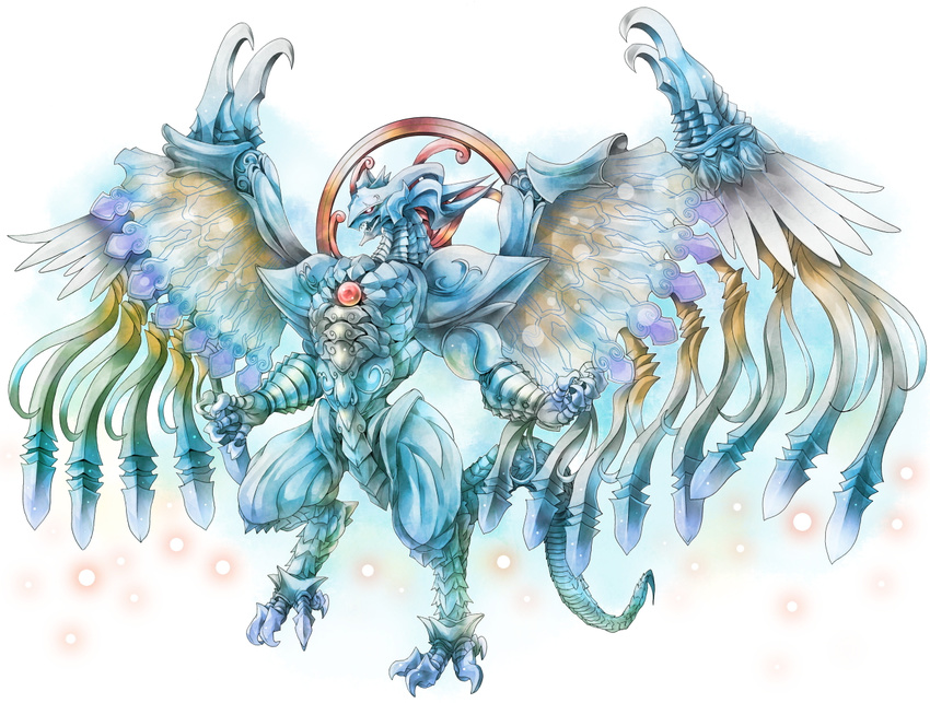 bad_pixiv_id bahamut_(final_fantasy) claws dragon final_fantasy final_fantasy_x michii_yuuki monster no_humans scales simple_background standing white_background wings