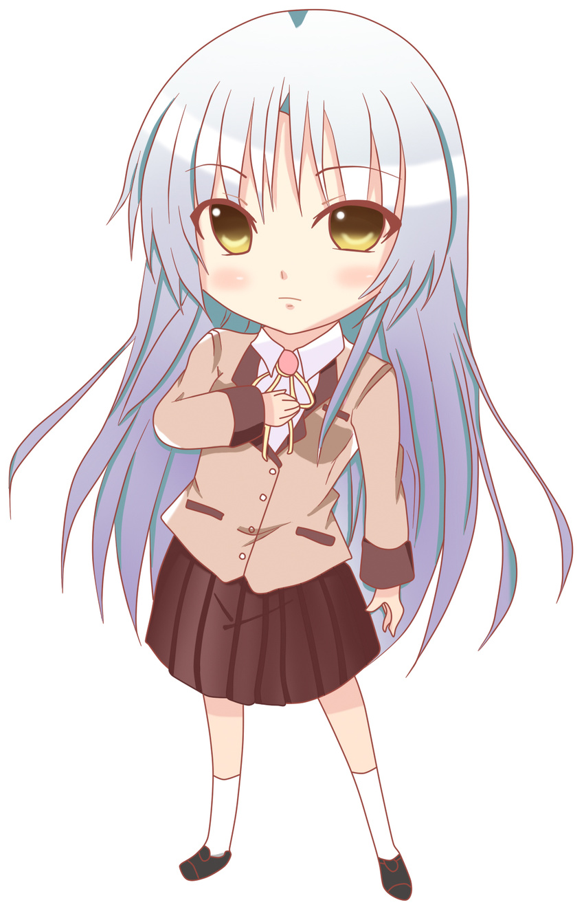 angel_beats! bad_id bad_pixiv_id blazer chibi highres jacket kuena long_hair school_uniform silver_hair solo tenshi_(angel_beats!)