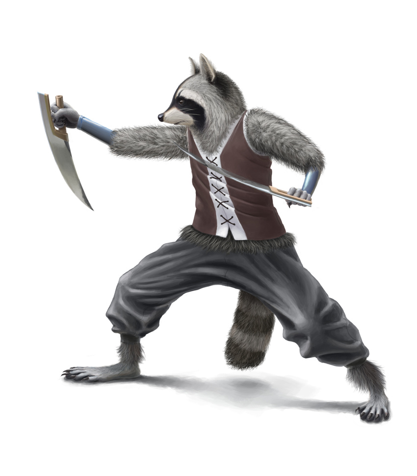 bracers knife male overgrowth raccoon solo weapon whiskers xiss_burg