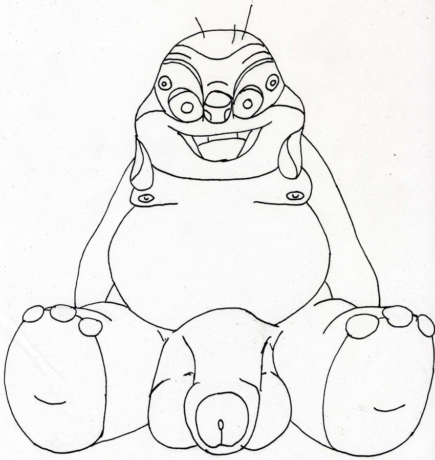 balls jumba jumba_jookiba lilo_and_stitch looking_at_viewer male overweight penis unknown_artist