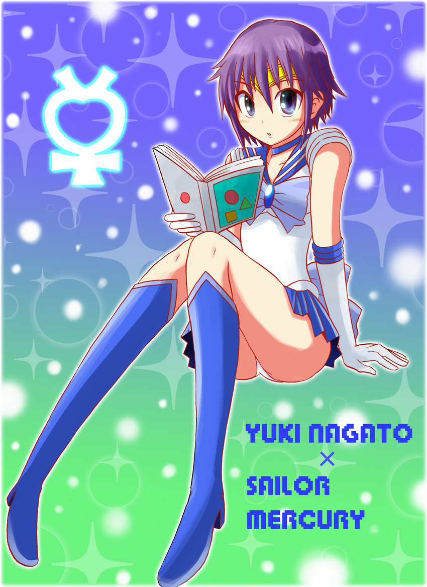 absurdres bishoujo_senshi_sailor_moon blush book cosplay highres nagato_yuki nnn panties suzumiya_haruhi_no_yuuutsu underwear