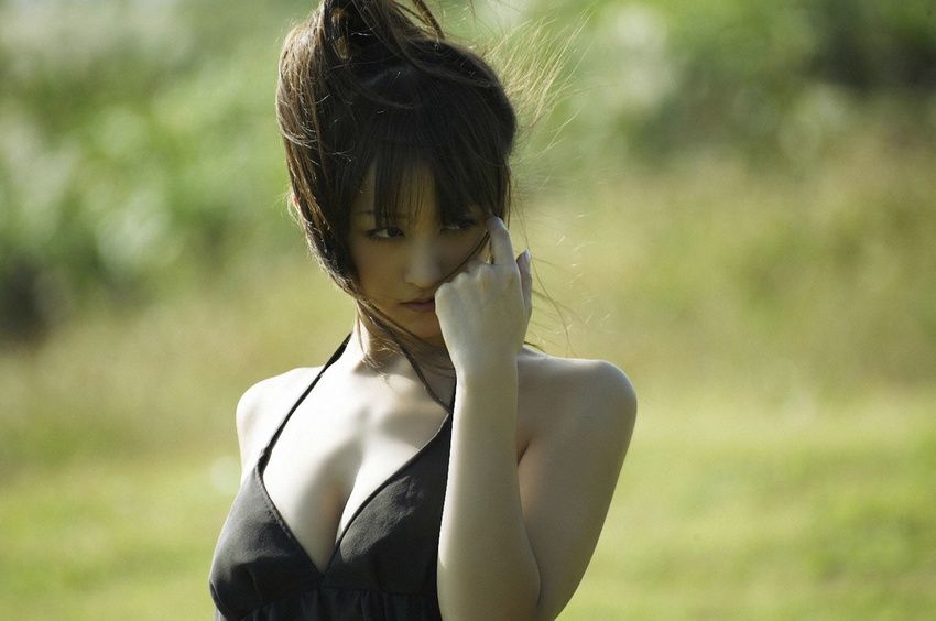 breasts cleavage cleavage-dress-komatsu_ayaka-ponytail-wpb_116 dress komatsu_ayaka ponytail wpb_116 æ¨æœ‰