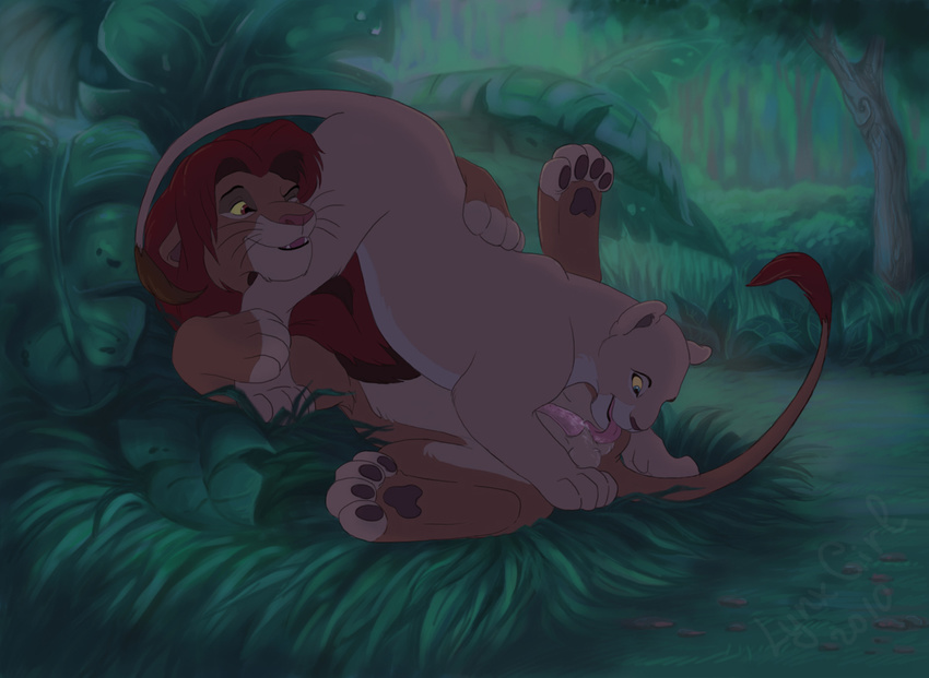 disney feline fellatio female feral lion male mammal nala oral oral_sex penis reallynxgirl sex simba straight the_lion_king