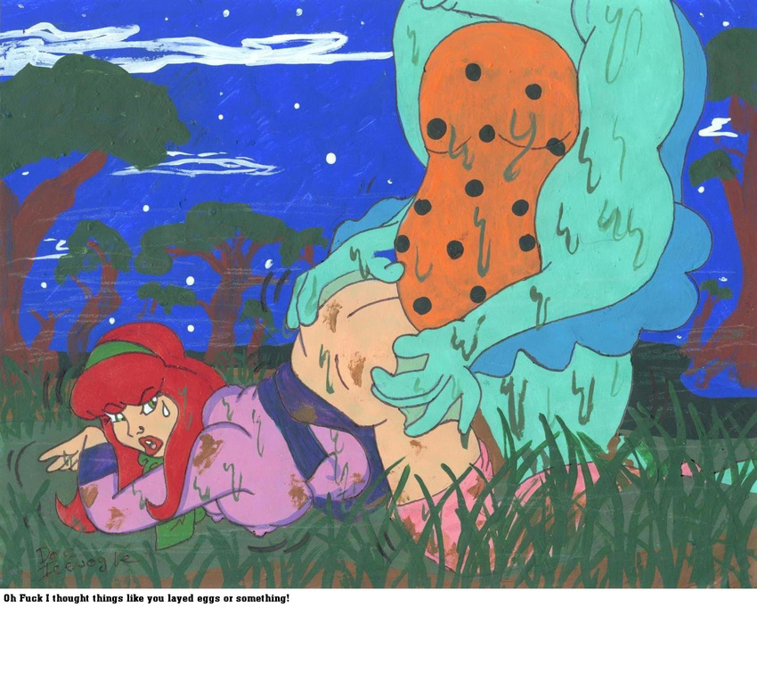 butt cartoon daphne_blake doc_icenogle frog human mammal monster scooby-doo scooby-doo_(series) sex water