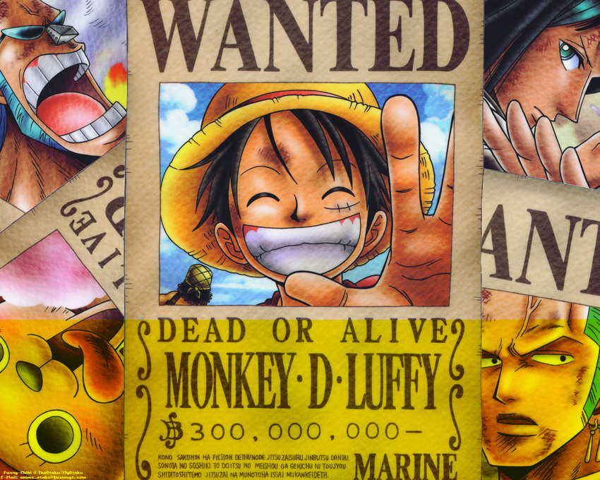 1280x1024 angry bounty currency franky money monkey monkey_d_luffy nico_robin number oda_eiichiro oda_eiichirou one_piece roronoa_zoro scar smile tony_tony_chopper usopp wanted wanted_poster