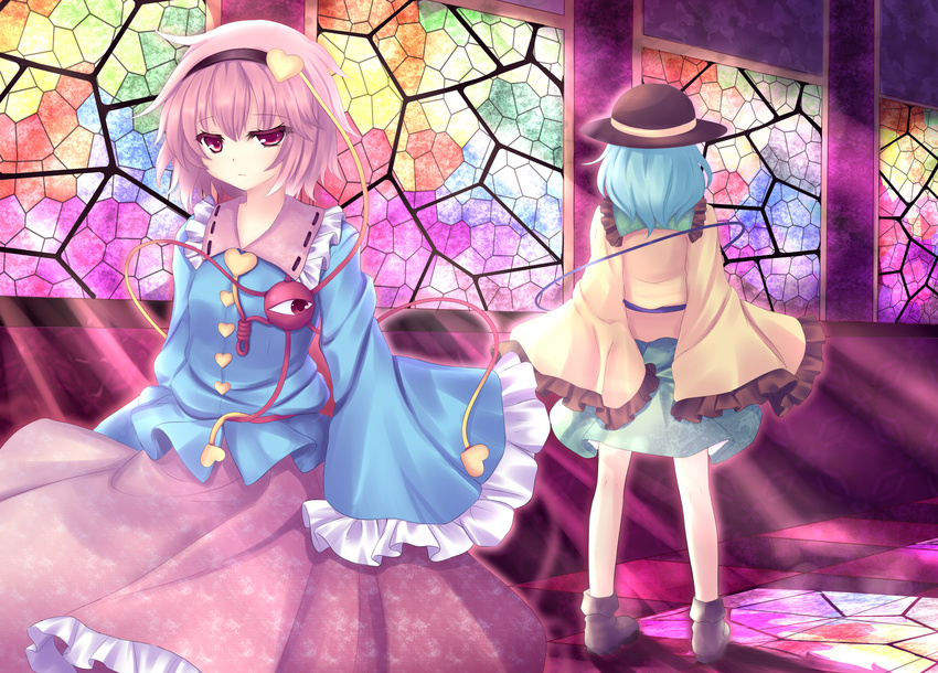 bad_id bad_pixiv_id bangs highres komeiji_koishi komeiji_satori multiple_girls siblings sisters touhou uyamuya