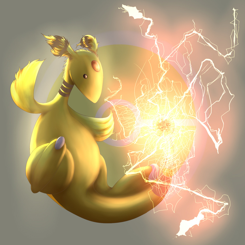 ampharos electricity nintendo pok&#233;mon pok&eacute;mon solo tanku video_games warm_colors yellow_theme