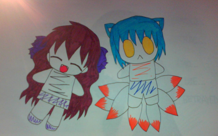 bella chibi cute daww frost_wolf happy tail vampire