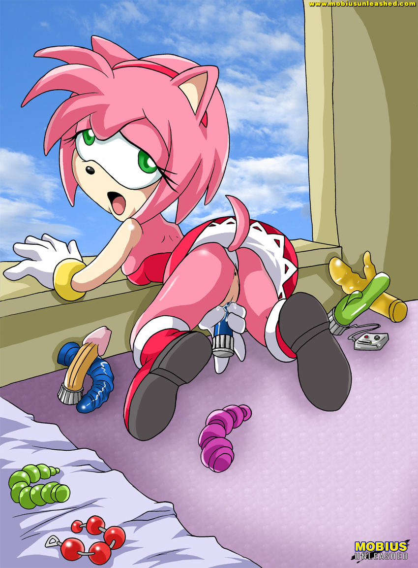 amy_rose anal_beads dildo female hedgehog mobius_unleashed panties pussy sex_toy sonic_(series) underwear