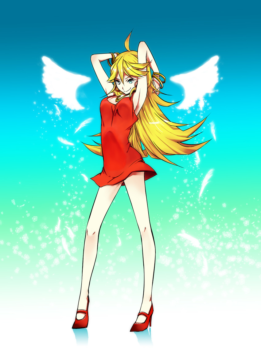 angel dress highres panty_&amp;_stocking_with_garterbelt panty_(character) panty_(psg) smile wings