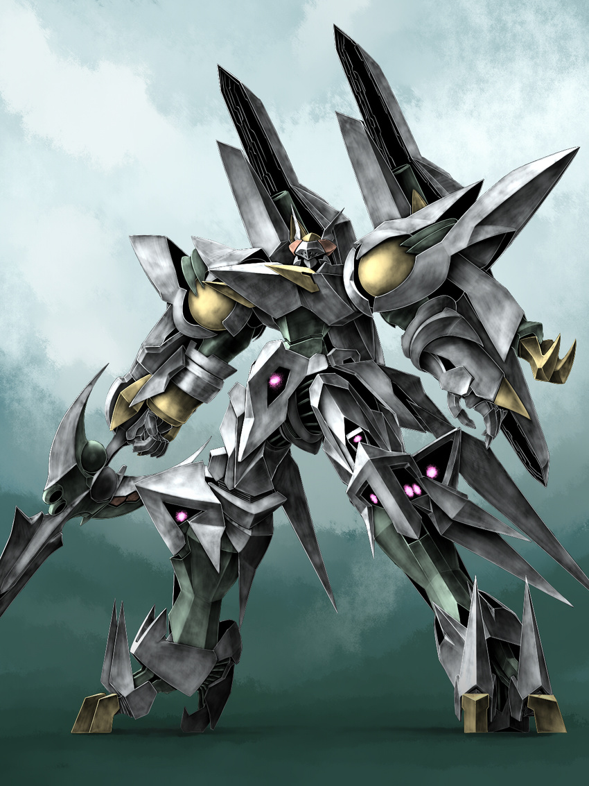 highres ismile mecha no_humans outdoors solo super_robot_wars super_robot_wars_the_lord_of_elemental sword tro weapon