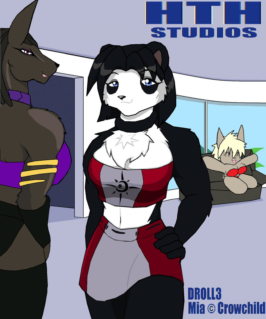 anubian_jackal bear breasts canine clothed clothing crowchild droll3 egyptian female group hth_studios jackal mammal mia_(hth) panda shemyay_(hth) unknown