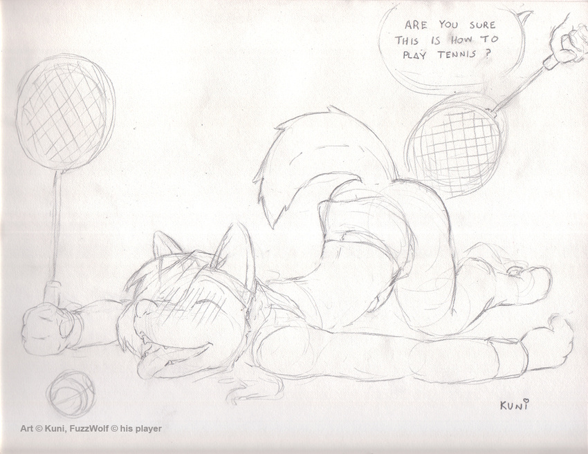 ^.^ couple doing_it_all_wrong eyes_closed fuzzwolf girly male penis spanking tennis tennis_ball