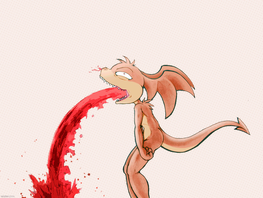 1600x1200 4:3 blood darkdoomer hi_res patachu scalie solo vomit wallpaper