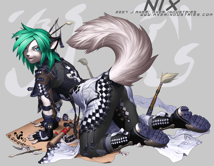 calligraphy canvas female j_axer nix paintbrush solo unknown_species