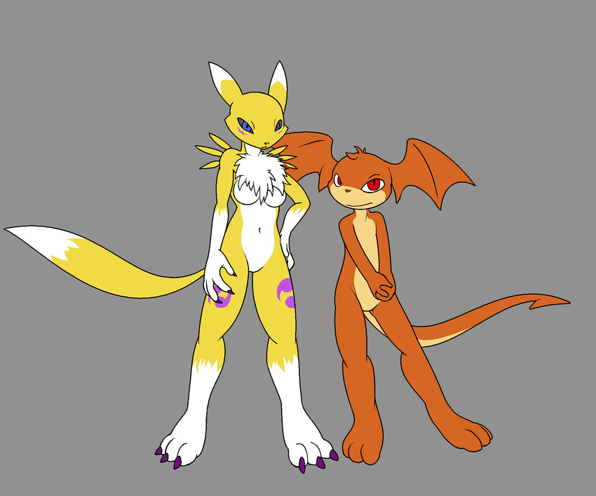 canine darkdoomer digimon female fox hi_res patachu patamon renamon