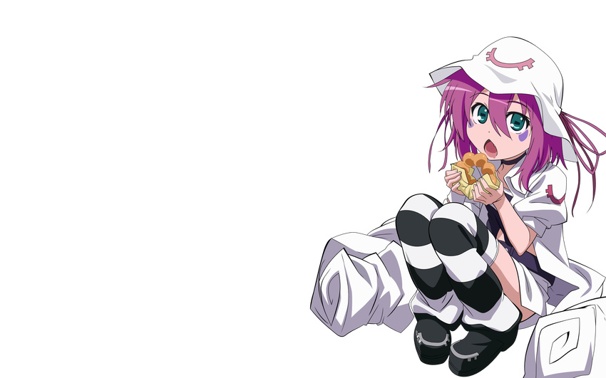 fang green_eyes hat merry_nightmare purple_hair short_hair thighhighs torasen_(artist) transparent vector yumekui_merry