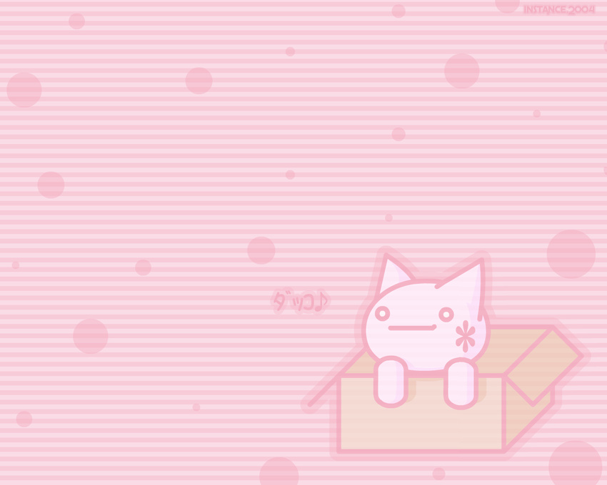2ch 4:3 5:4 box box_of_cuteness cat ears feline instance mammal o_o pink pink_theme shii wallpaper