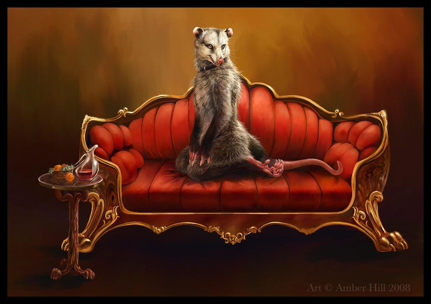 amber_hill collar fancy kneeling loiosh love_seat male nude photorealism pose possum sofa solo vantid virginia_opossum waiting