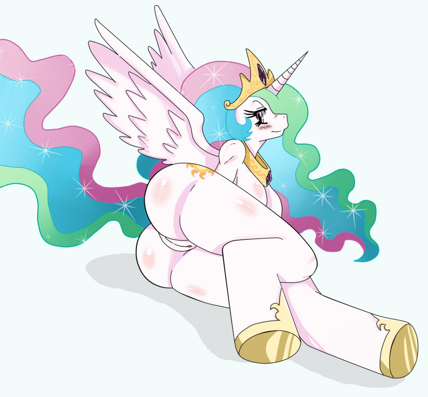 butt friendship_is_magic my_little_pony pegacorn princess_celestia_(mlp) pussy wings