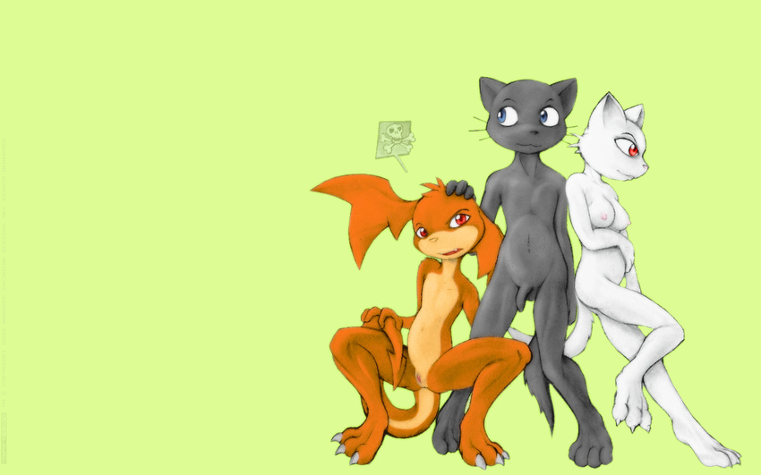 ambiguous_gender cat critters cub darkdoomer digimon feline female group intersex invalid_tag kitten kittie male miw nude patachu penis uncut wallpaper work_in_progress