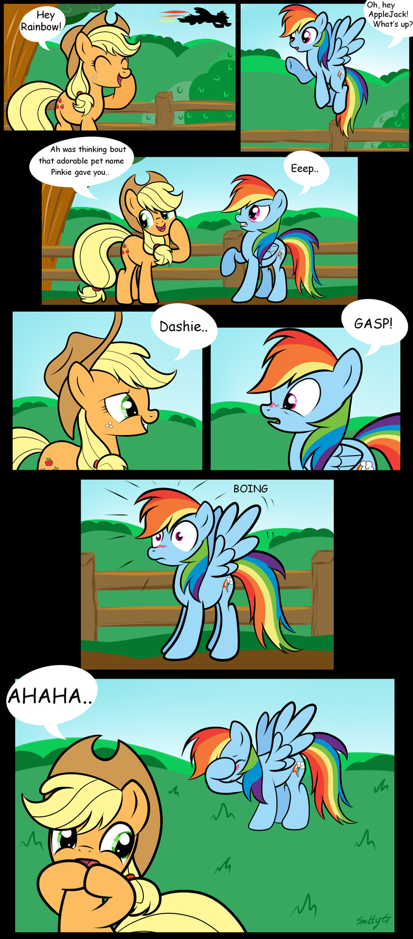 applejack_(mlp) blonde_hair comic equine friendship_is_magic hair hat horse my_little_pony pegases pony rainbow trollface trolling wings